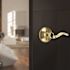 Wave Dummy Door Lever Right Handed Bright Brass