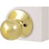 Round Dummy Door Knob Bright Brass