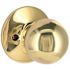 Round Dummy Door Knob Bright Brass