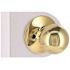 Round Dummy Door Knob Bright Brass