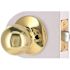 Round Passage Hall/Closet Door Knob 2-3/8" and 2-3/4" Backset Grade 3 Bright Brass