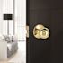 Round Passage Hall/Closet Door Knob 2-3/8" and 2-3/4" Backset Grade 3 Bright Brass