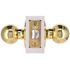 Round Passage Hall/Closet Door Knob 2-3/8" and 2-3/4" Backset Grade 3 Bright Brass