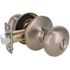 Flat Ball Privacy Bed/Bath Door Knob 2-3/8" and 2-3/4" Backset Grade 3 Satin Nickel 6-Pack
