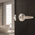 Straight Privacy Door Lever 2-3/8" and 2-3/4" Backset Grade 3 Satin Stainless Steel 6-Pack