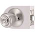 Tulip Privacy Bed/Bath Door Knob 2-3/8" and 2-3/4" Backset Grade 3 Satin Chrome 6-Pack
