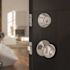 Flat Ball Deadbolt and Entry Combo Pack 2-3/8" and 2-3/4" Backset Grade 3 Satin Nickel