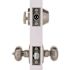 Flat Ball Deadbolt and Entry Combo Pack 2-3/8" and 2-3/4" Backset Grade 3 Satin Nickel