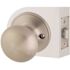 Flat Ball Passage Hall/Closet Door Knob 2-3/8" and 2-3/4" Backset Grade 3 Satin Nickel