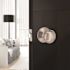 Flat Ball Passage Hall/Closet Door Knob 2-3/8" and 2-3/4" Backset Grade 3 Satin Nickel