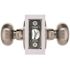 Flat Ball Passage Hall/Closet Door Knob 2-3/8" and 2-3/4" Backset Grade 3 Satin Nickel