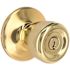 Tulip Entry Door Knob 2-3/8" and 2-3/4" Backset Grade 3 Bright Brass