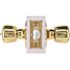 Tulip Entry Door Knob 2-3/8" and 2-3/4" Backset Grade 3 Bright Brass