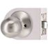 Round Passage Hall/Closet Door Knob 2-3/8" and 2-3/4" Backset Grade 3 Satin Chrome
