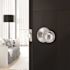 Round Passage Hall/Closet Door Knob 2-3/8" and 2-3/4" Backset Grade 3 Satin Chrome