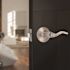 Wave Entry Door Lever 2-3/8" and 2-3/4" Backset Grade 3 Satin Nickel