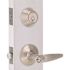 Straight Deadbolt and Entry Combo 2-3/8" and 2-3/4" Backset Grade 3 Satin Nickel