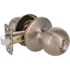 Round Privacy Bed/Bath Door Knob 2-3/8" and 2-3/4" Backset Grade 3 Satin Nickel 6-Pack