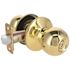 Round Entry Door Knob 2-3/8" and 2-3/4" Backset Grade 3 Bright Brass