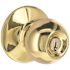 Round Entry Door Knob 2-3/8" and 2-3/4" Backset Grade 3 Bright Brass