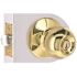 Round Entry Door Knob 2-3/8" and 2-3/4" Backset Grade 3 Bright Brass