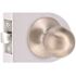 Round Passage Hall/Closet Door Knob 2-3/8" and 2-3/8" Backset Grade 3 Satin Stainless Steel