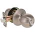 Round Entry Door Knob 2.375 and 2.75in. Backset Grade 3 Satin Stainless Steel