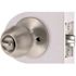 Round Entry Door Knob 2.375 and 2.75in. Backset Grade 3 Satin Stainless Steel