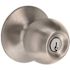 Round Entry Door Knob 2.375 and 2.75in. Backset Grade 3 Satin Stainless Steel