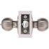 Round Entry Door Knob 2.375 and 2.75in. Backset Grade 3 Satin Stainless Steel