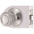 Tulip Passage Hall/Closet Door Knob 2-3/8" and 2 Backset Grade 3 Satin 3/4" 3/4" Chrome 6-Pack