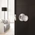 Tulip Passage Hall/Closet Door Knob 2-3/8" and 2 Backset Grade 3 Satin 3/4" 3/4" Chrome 6-Pack