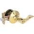 Wave Entry Door Lever 2-3/8" and 2-3/4" Backset Grade 3 Bright Brass