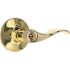 Wave Entry Door Lever 2-3/8" and 2-3/4" Backset Grade 3 Bright Brass