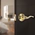 Wave Entry Door Lever 2-3/8" and 2-3/4" Backset Grade 3 Bright Brass