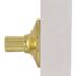 Wave Dummy Door Lever Left Handed Bright Brass