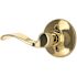 Wave Dummy Door Lever Left Handed Bright Brass