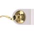 Wave Dummy Door Lever Left Handed Bright Brass