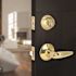 Straight Deadbolt and Entry Combo 2.375 and 2.75in. Backset Grade 3 Bright Brass