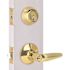 Straight Deadbolt and Entry Combo 2.375 and 2.75in. Backset Grade 3 Bright Brass