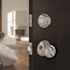 Round Deadbolt and Entry Combo Pack 2-3/8" and 2-3/4" Backset Grade 3 Satin Nickel
