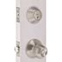 Round Deadbolt and Entry Combo Pack 2-3/8" and 2-3/4" Backset Grade 3 Satin Stainless Steel