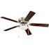 Seasons 52 Inch Hugger Mount Ceiling Fan, 5 Grey/oak Blades, Brushed Nickel