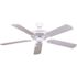 Seasons 52 Inch Dual Mount Point Reyes Ceiling Fan, 5 Blades, White