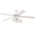 Seasons Seasons 52 Inch Dual Mount Ceiling Fan, 5 White/bleached Oak Blades, White.