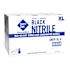 THE SAFETY ZONE Fentanyl Tested Medical Grade Powder Free Nitrile Disposable Gloves, Black, Extra Large