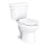 Gerber Viper Toilet in Box 1.28 GPF Single Flush Elongated in White, Slow-Close Toilet Seat Included