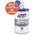 Purell 7 in. x 8 in. Professional Surface Disinfecting Wipes, Citrus Scent, (110-Count Canister, 6-Pack Per Case)