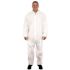 The Safety Zone PolyLite Coverall, Zip Front,Â  Open Wrists,White, 3X
