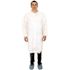 The Safety Zone PolyLite Lab Coat, Polypropylene, White, Elastic Wrists, LG